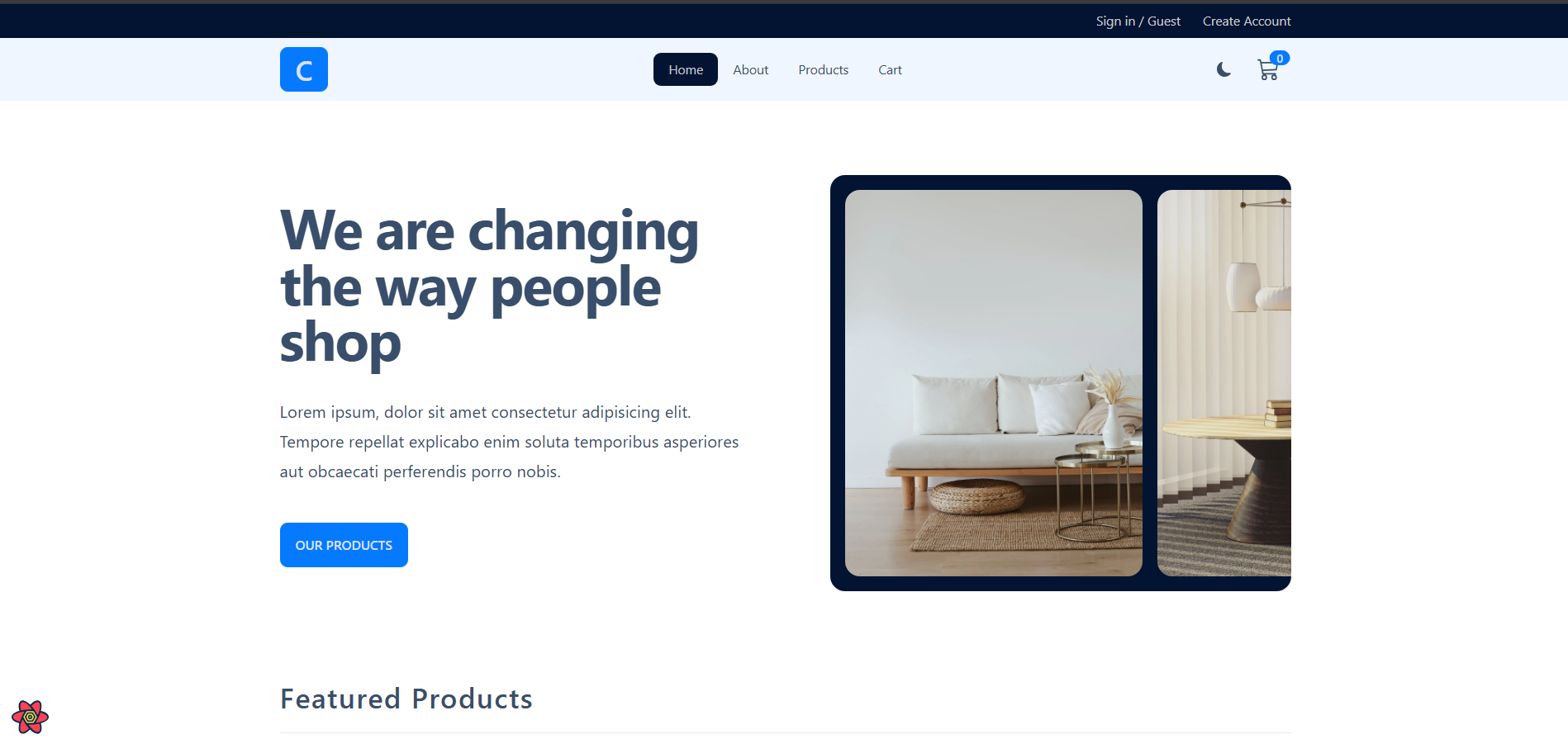 Comfy Shop Project Thumbnail